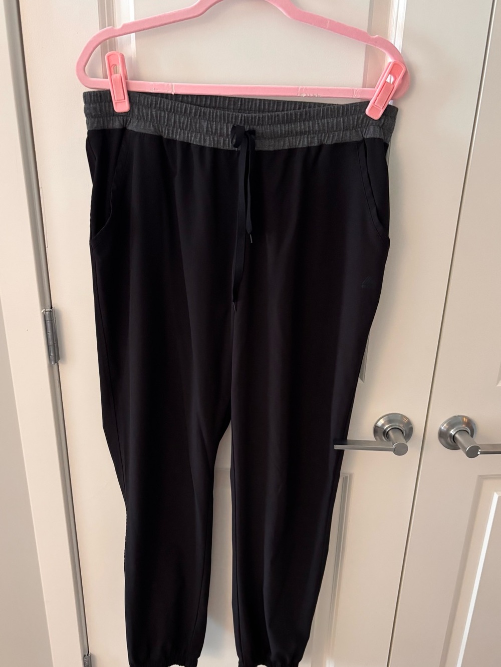 RBX Black Jogger Pants with Gray Elastic Waistband